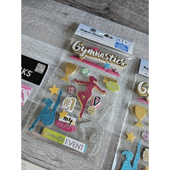 Sticker Lot Sports Gymnastics Scrapbooking 3D Stickers RARE Mambi + #72 - Picture 7 of 8